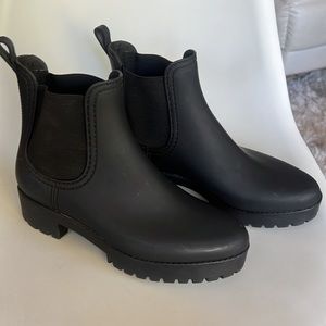 Anthropologie Jeffrey Campbell Matte Chelsea Rain Boots Size 9